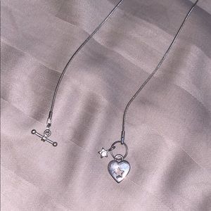 Heart and star necklace